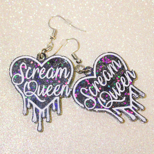 Scream Queen earrings black